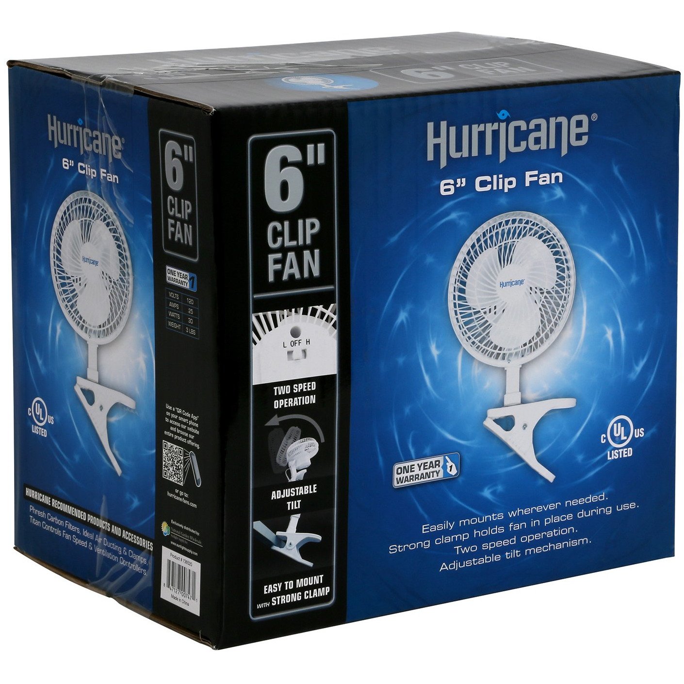 Hurricane Clip Fan 6"