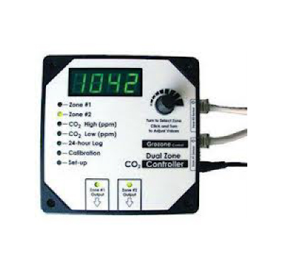 GroZone CO2D Dual Zone CO2 Controller 0-5000 PPM - CO003BF
