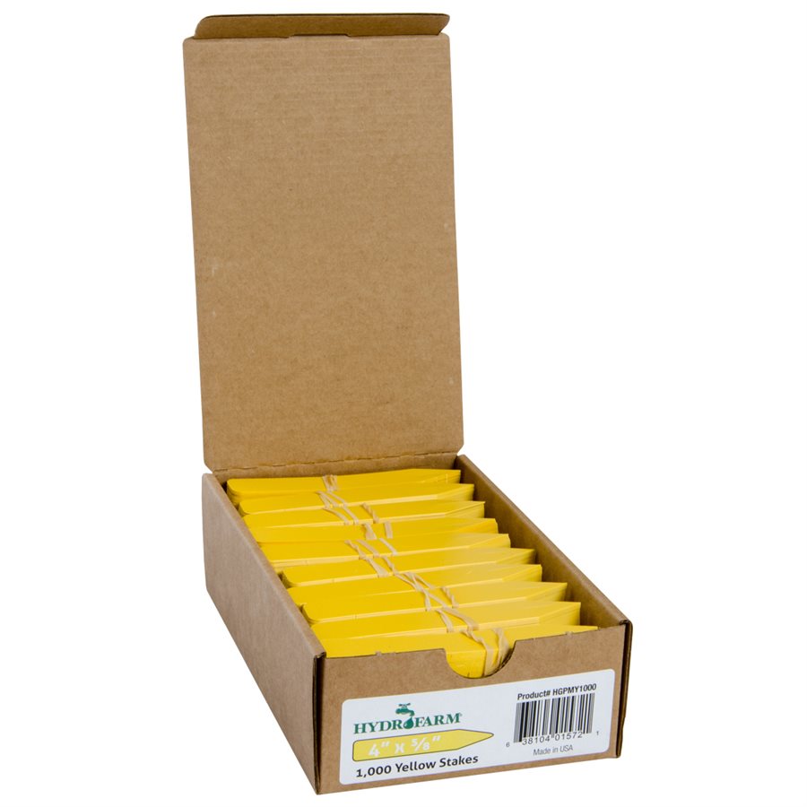 PLANT STAKE LABELS YELLOW 4"X5/8"