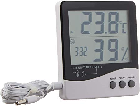 GROWER'S EDGE LARGE DISPLAY THERMOMETER / HYGROMETER