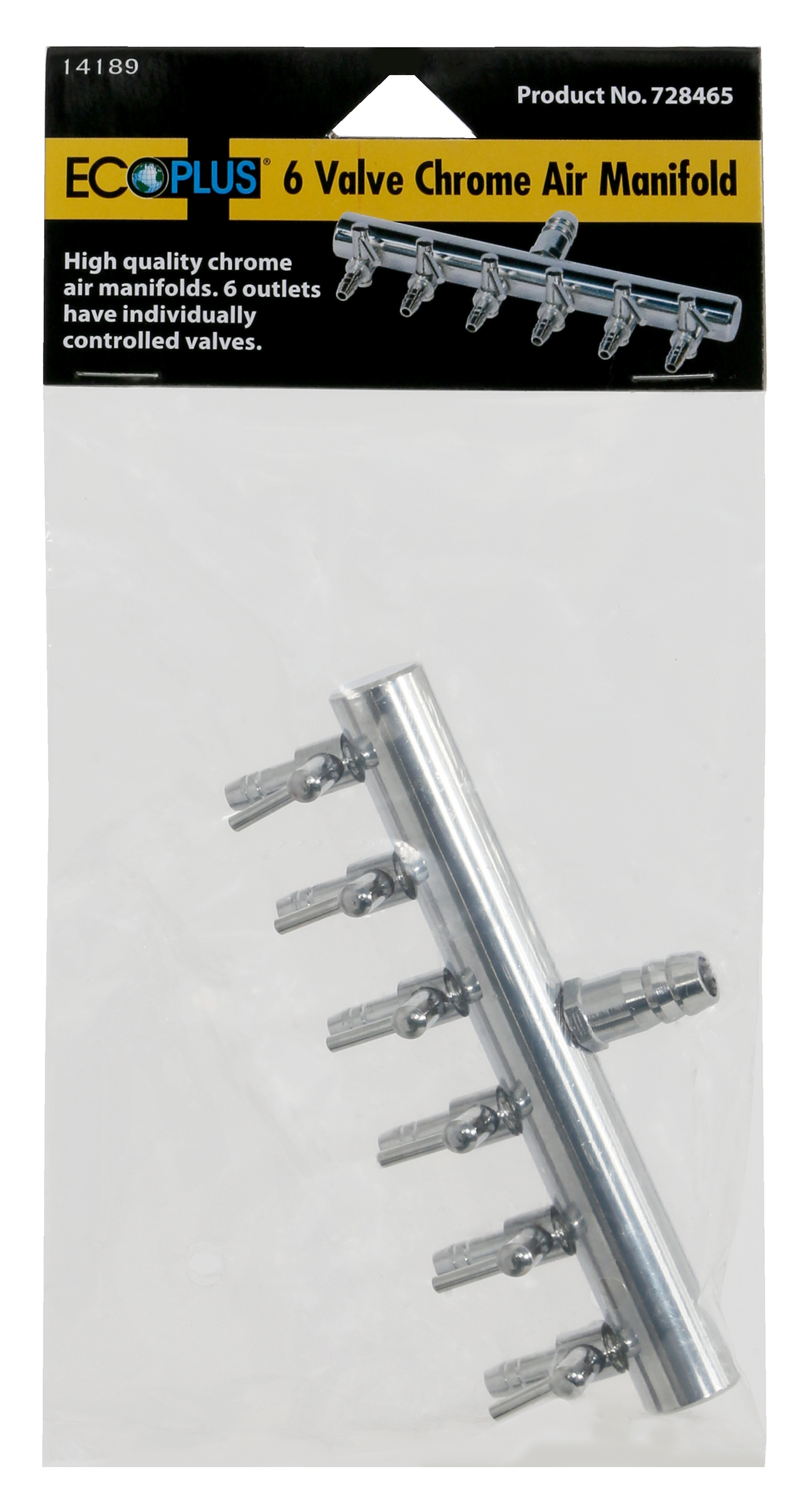 EcoPlus Air Manifold T Style 3/8 in Inlet - 6 Valve Outlet