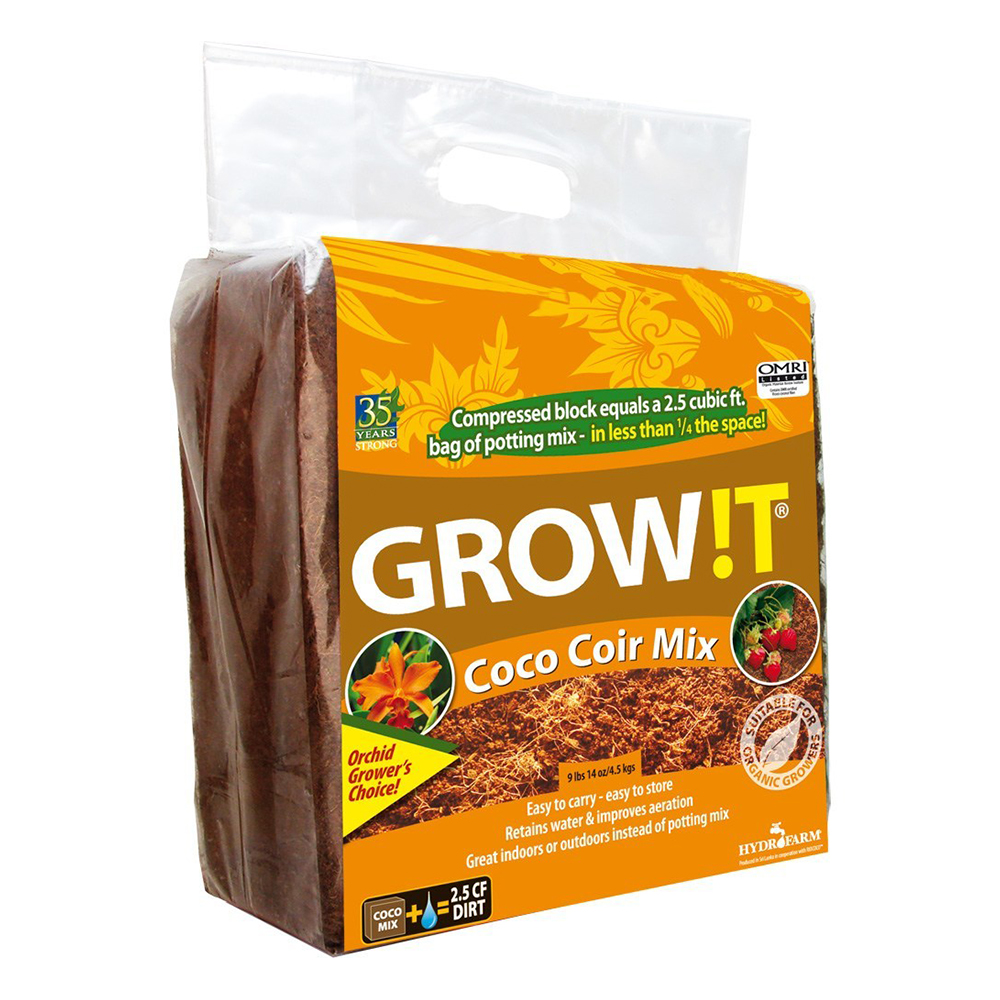 GROW!T ORGANIC COCO COIR MIX BLOCK 2.5 CU FT