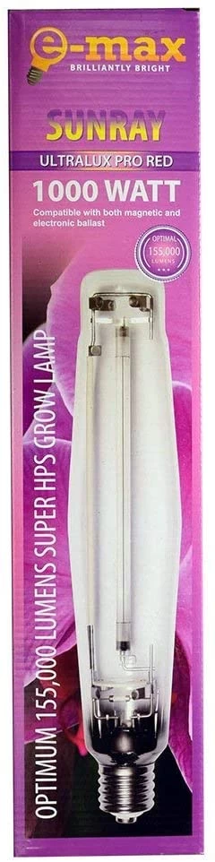 E-MAX ULTRALUX PRO RED 1000W HPS LAMP 155,000 LUMEN