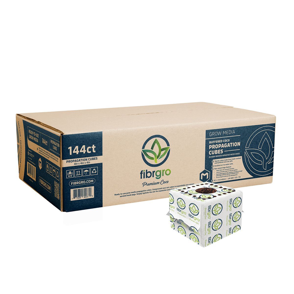 FIBRGRO AIRMAX PROPAGATION COCO CUBE 4X4X4 - 144/CS