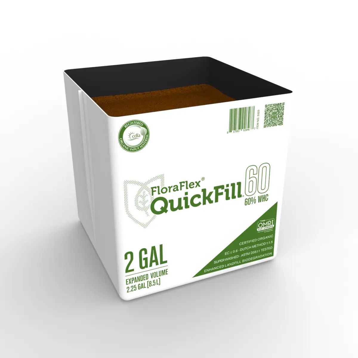FLORAFLEX QUICKFILL COCO COIR PLASTIC BAG 2 GALLONS