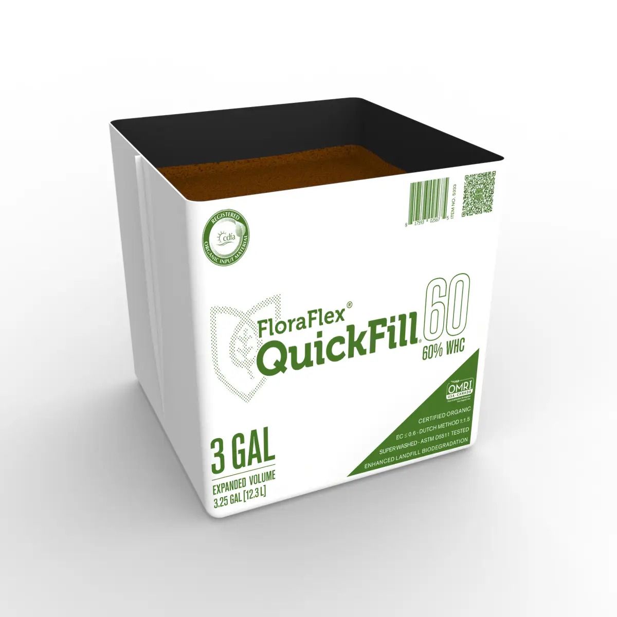 FLORAFLEX QUICKFILL COCO COIR PLASTIC BAG 3 GALLONS