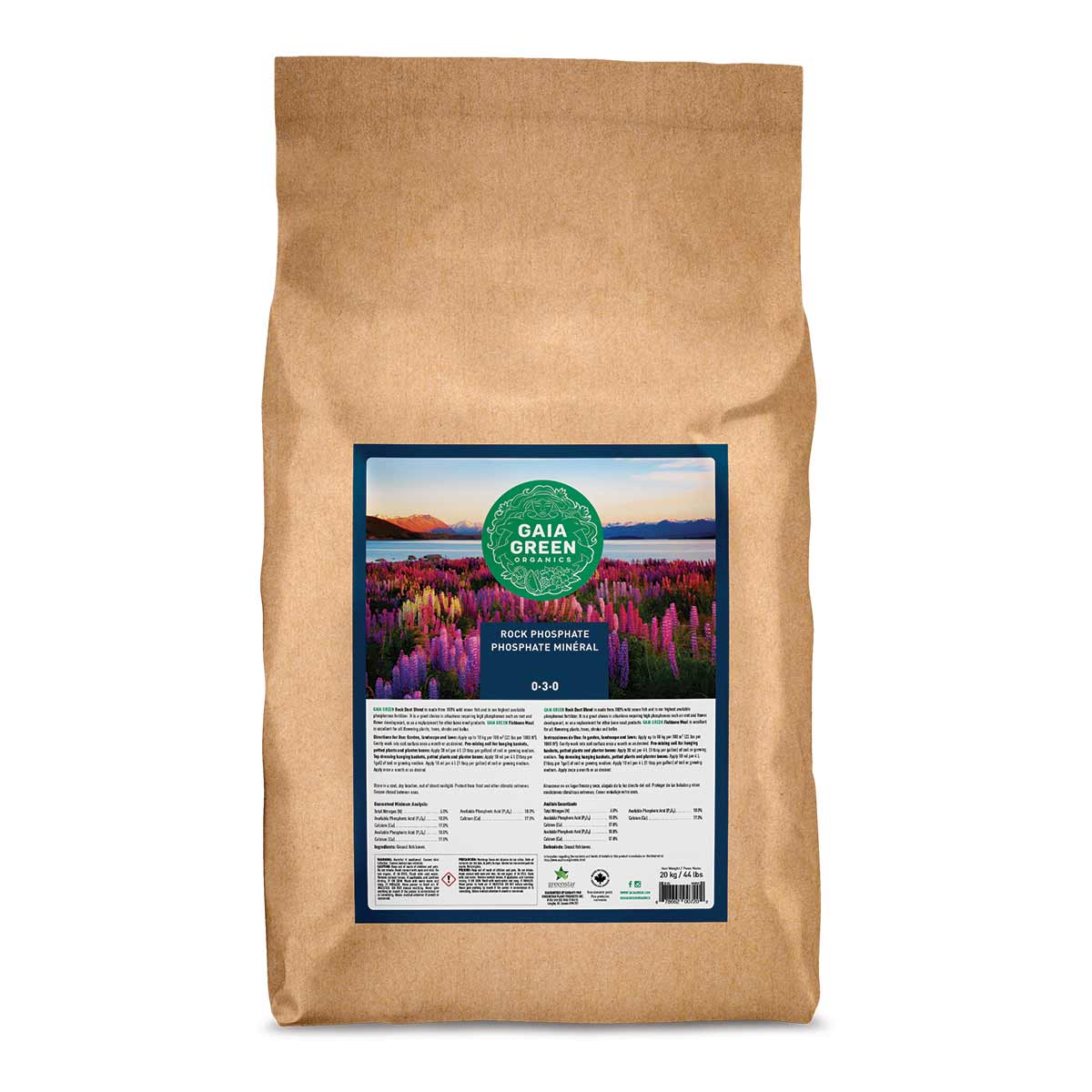 GAIA GREEN ROCK PHOSPHATE 0-3-0 20 KG