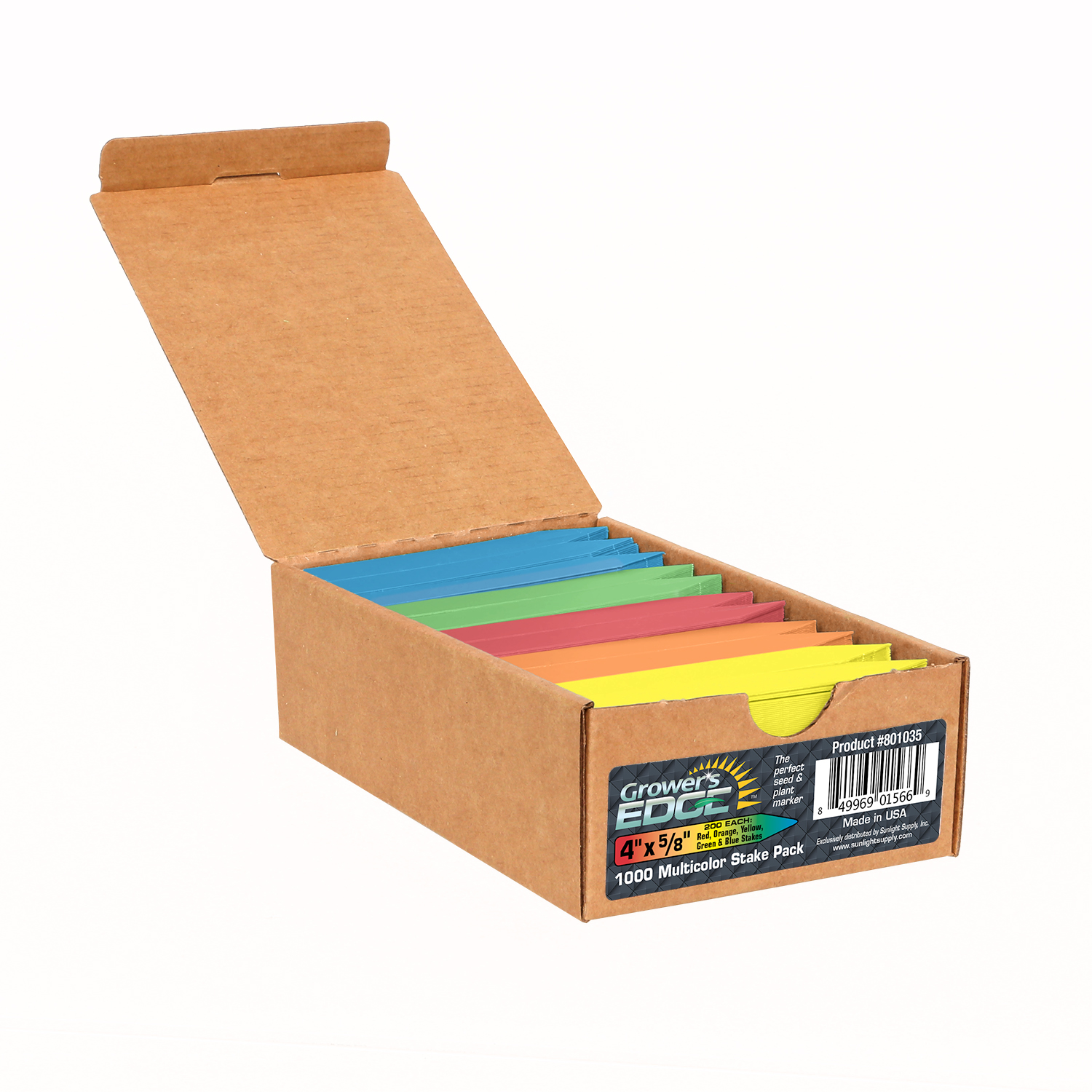 GROWER'S EDGE PLANT STAKE LABELS MULTI-COLOR PACK (100/EA)
