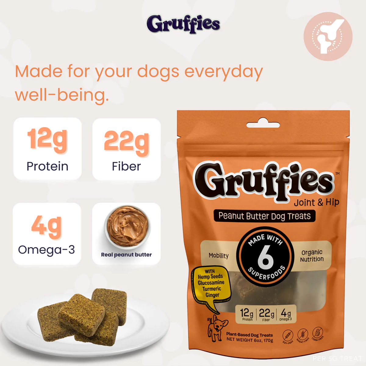 GRUFFIES - JOINT AND HIP 6 OZ BAG (12/CS)