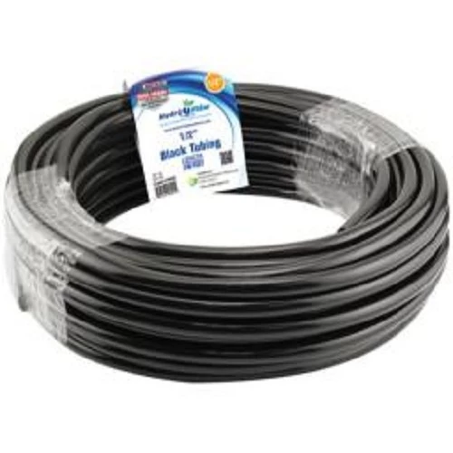 HYDRO FLOW VINYL TUBING BLACK 1/2 IN ID - 5/8 IN OD 100 FT ROLL (EA)