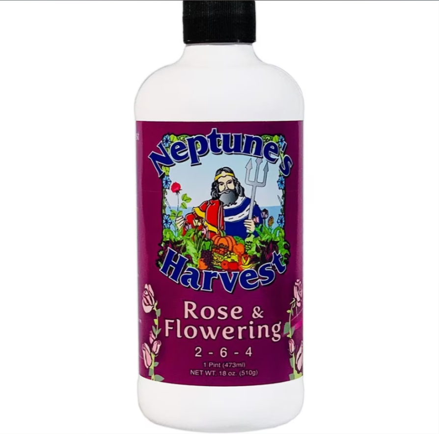 NEPTUNE'S HARVEST ROSE & FLOWER FERTILIZER 2-6-4 1 PT