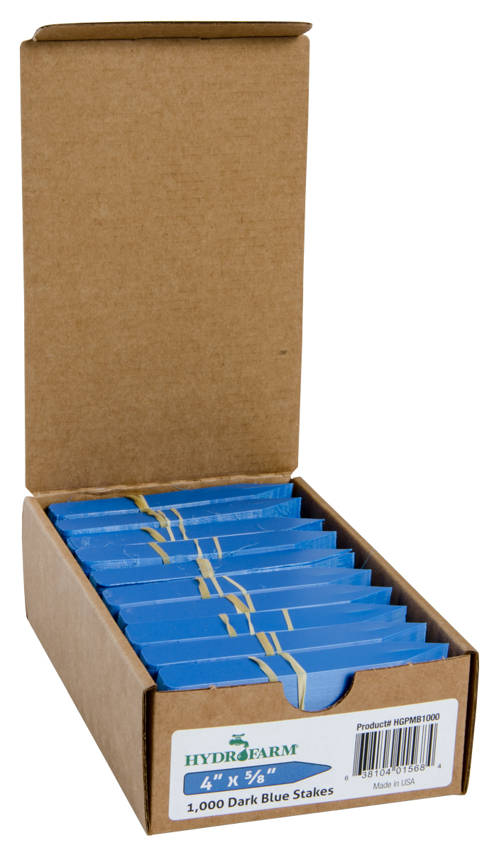 PLANT STAKE LABELS BLUE 4"X5/8" (100/EA)