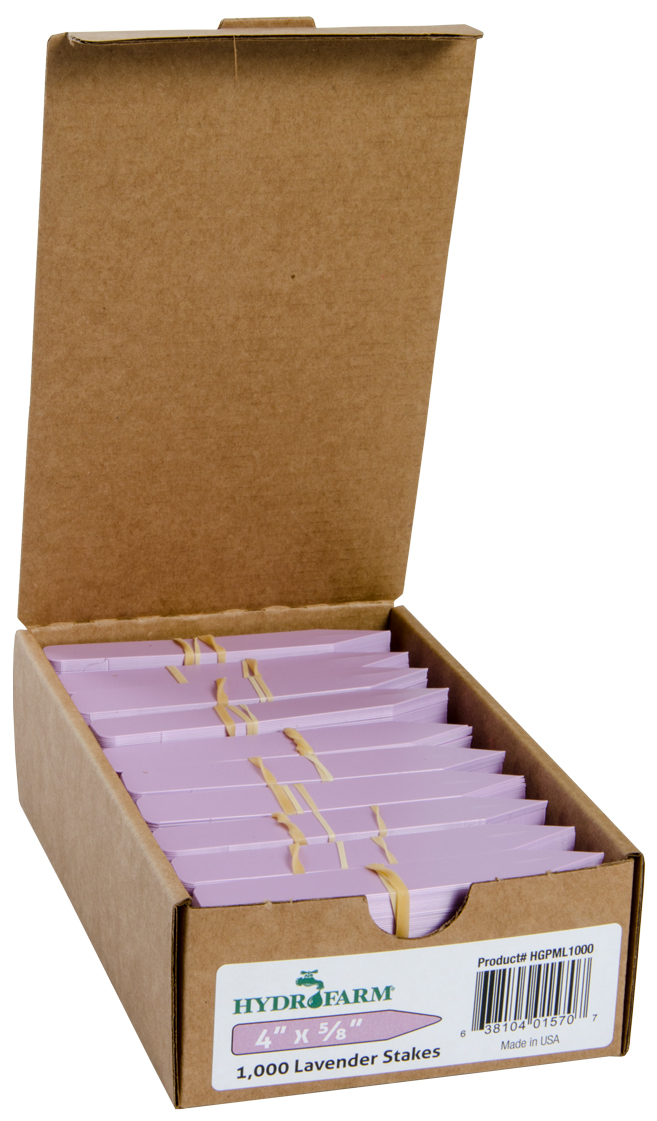 PLANT STAKE LABELS LAVENDER 4"X5/8" 100/CS