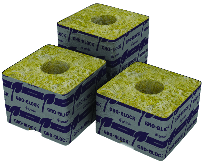 GRODAN GRO-BLOCKS DELTA 4X4X2.5" UNWRAPPED (216)