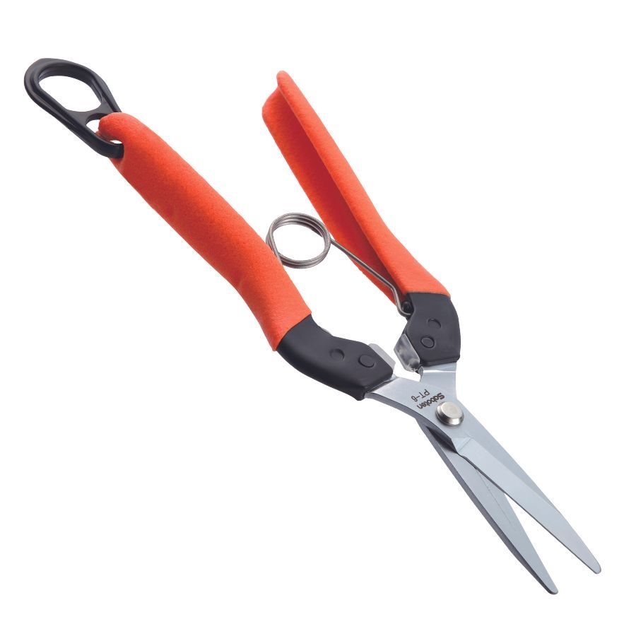 SABOTEN HARVESTING ORANGE SCISSOR ROUND TIP STRAIGHT 48MM PT