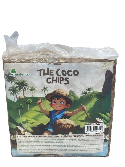 Coco Organic Coconut Chip - 5Kg, Expands to 80L Uncompressed - Ideal for Mulch, Cover Crop, Aeration, Orchids & Succulents