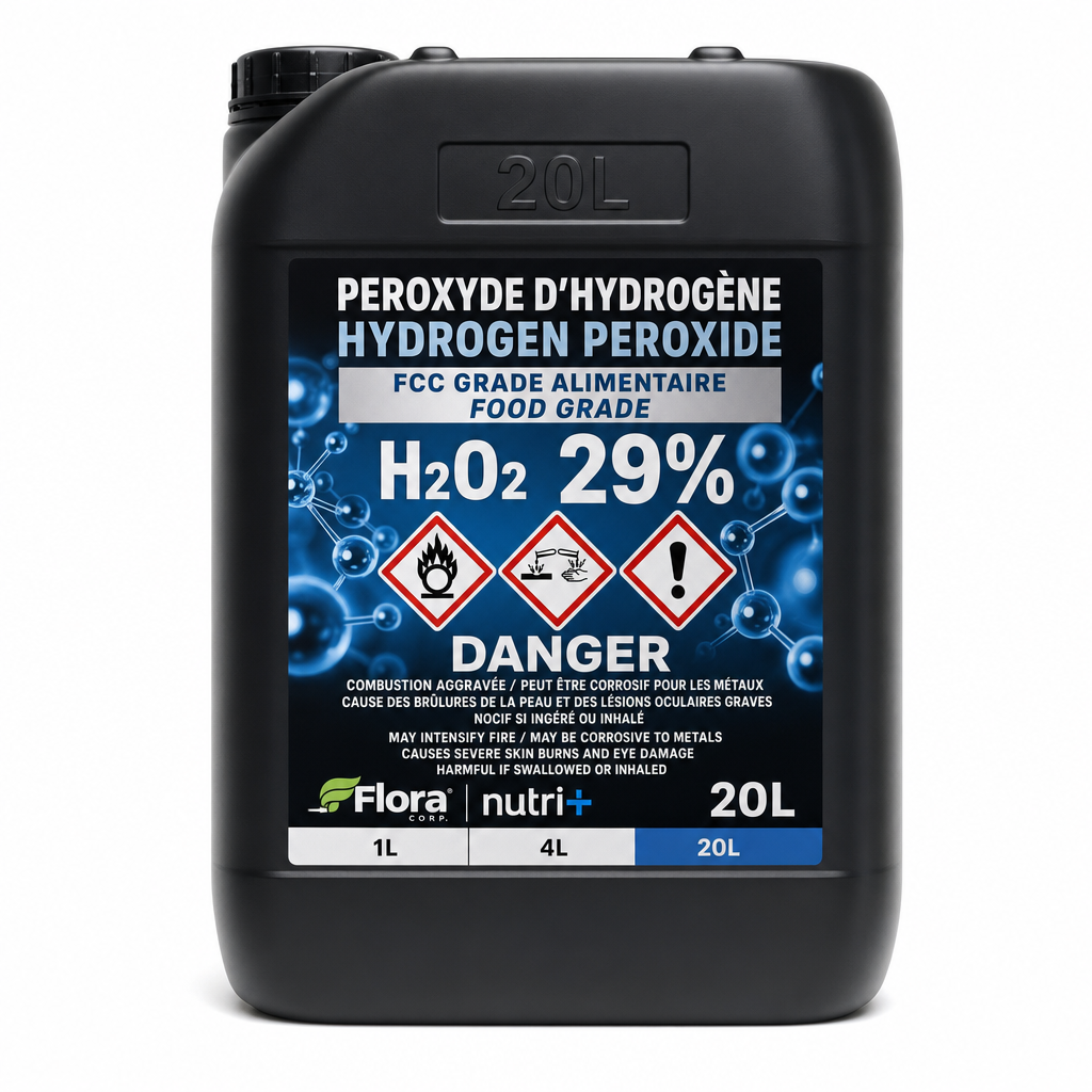 NUTRI+ Hydrogen Peroxide H2O2 29% Food Grade - 20L