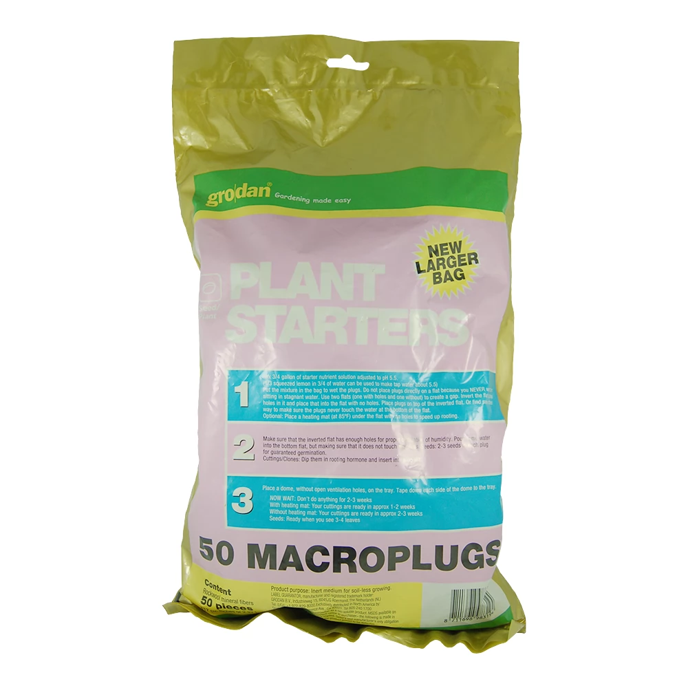 Grodan Macroplugs 50 Plant Starters/Bag